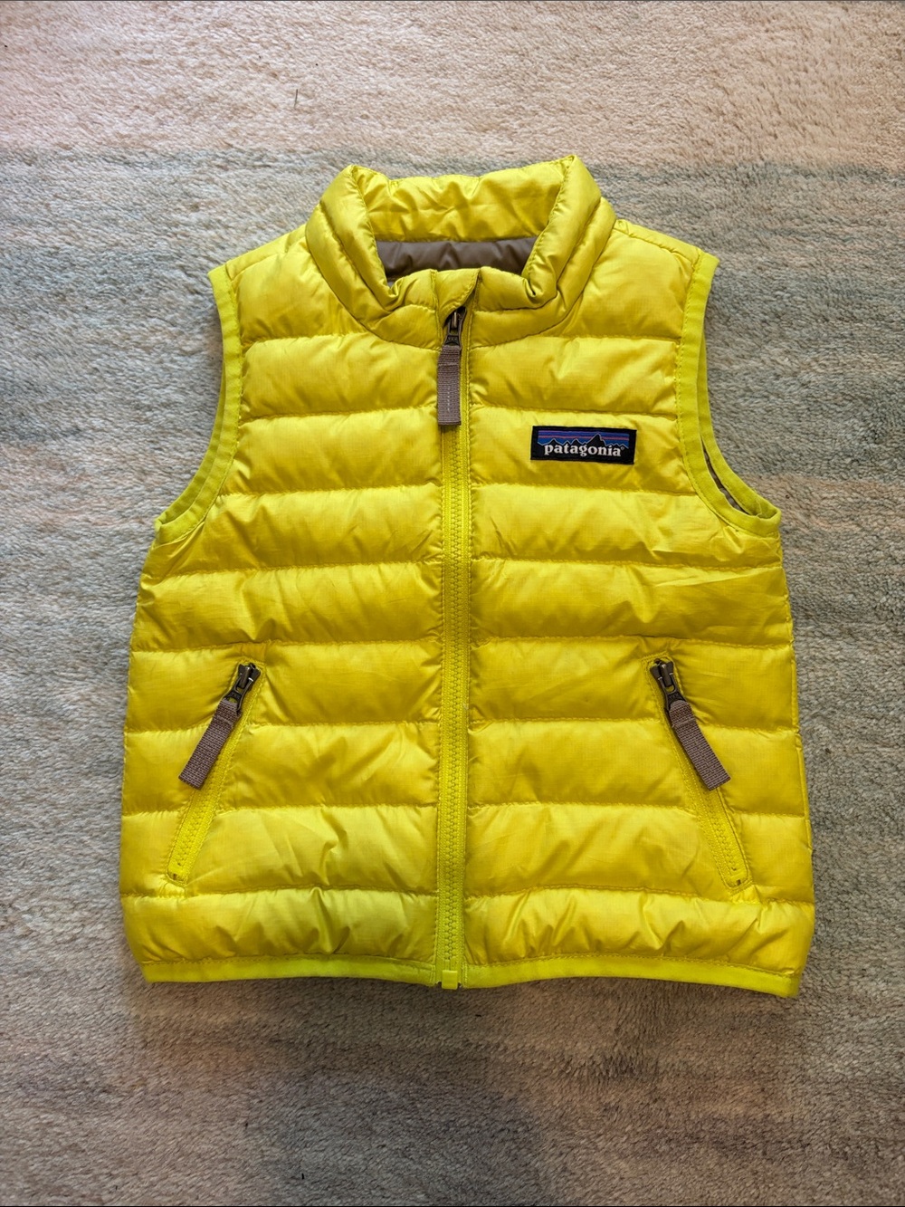Patagonia Yellow Quilted Puffer Vest